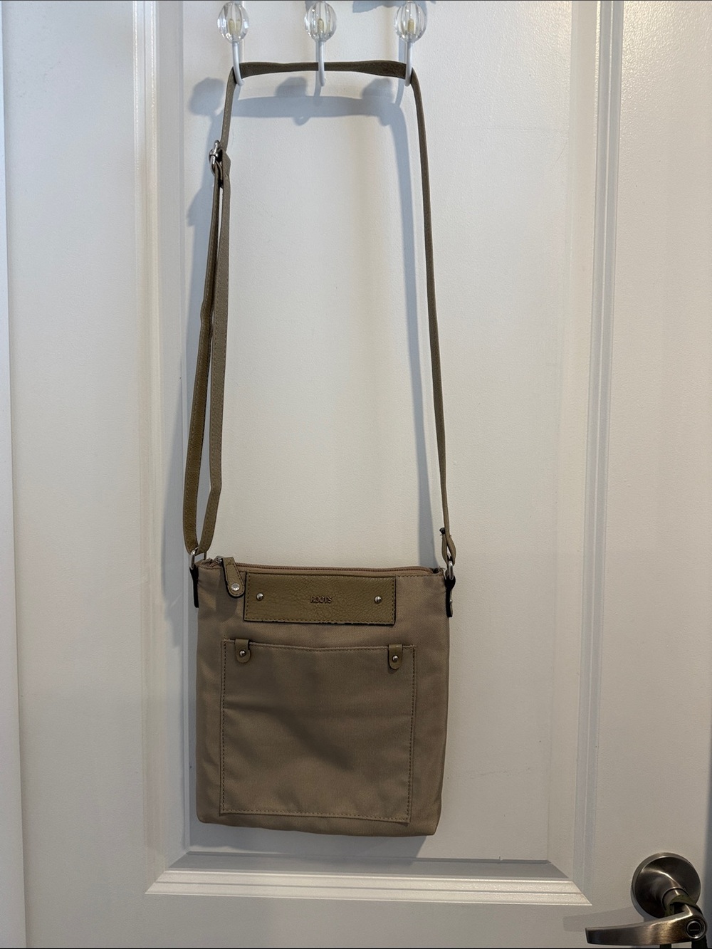 Roots Crossbody Bag in Taupe and Khaki